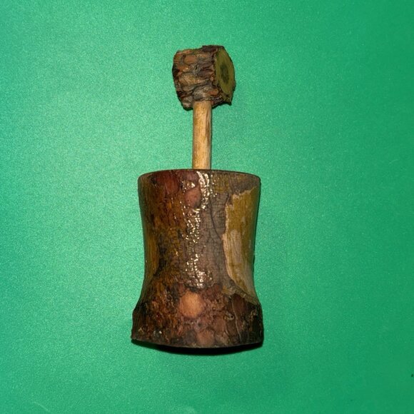 Retro wood toothpick holder made in Japan fun saying carved wood kitschy vibe - Picture 3 of 5